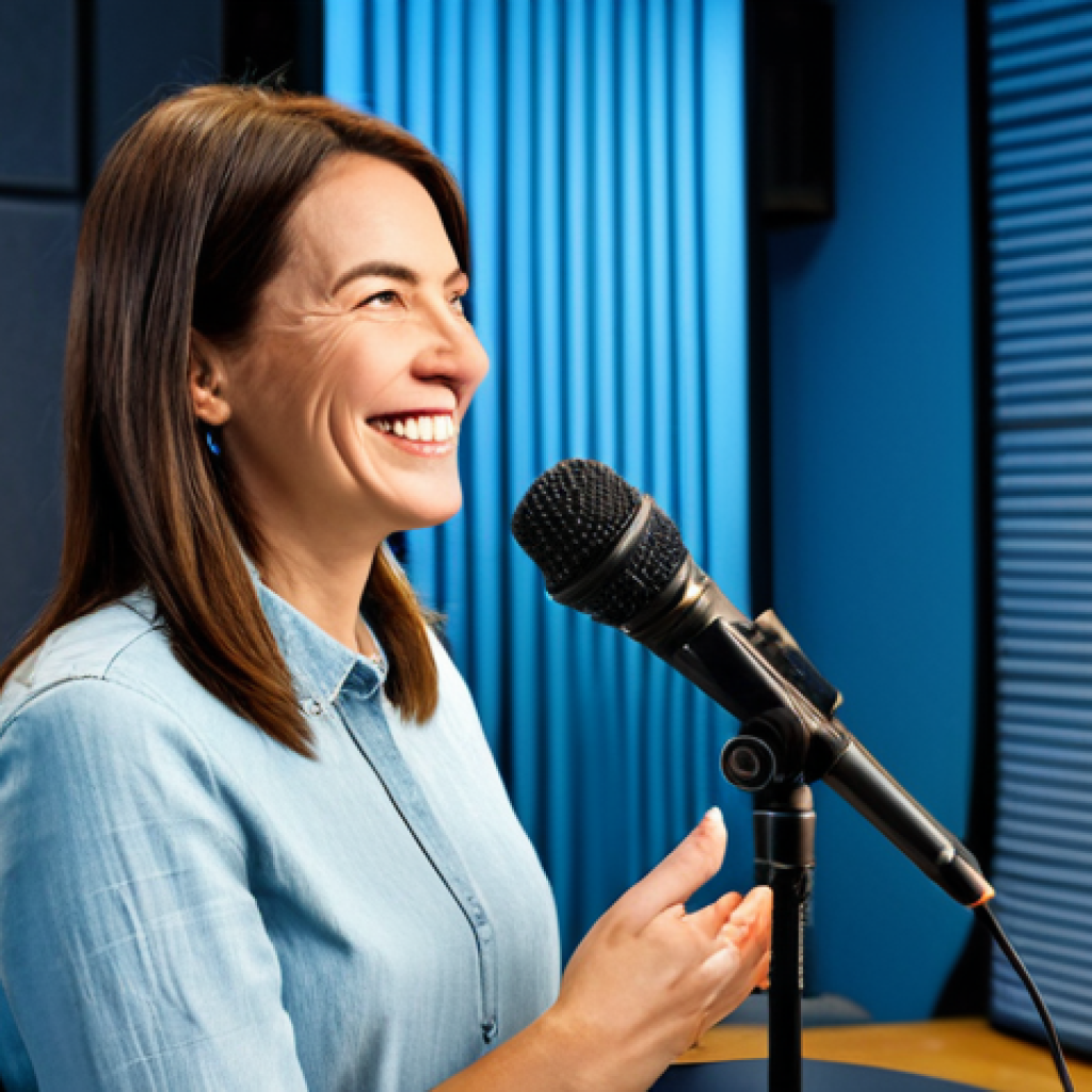 헤이지니의 목소리 성우 정보 - The Voiceover Artist at Work**

A professional voiceover artist (woman), fully clothed in a modest, ...