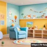 헤이지니의 대표적인 시리즈 - A vibrant and colorful children&rsquo;s educational playroom filled with dynamic animated characters&mdash;frien...